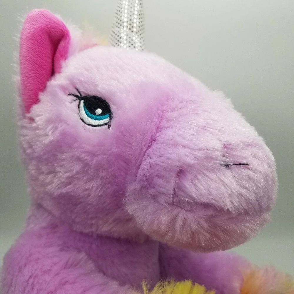 Unicorn Aislynn Progressive Plush Rainbow Striped 12